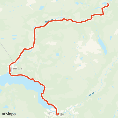 Skyss Naustedalen-Naustdal-Førde map