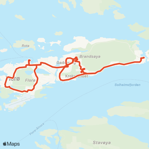 Skyss Bybuss 1 Florø map