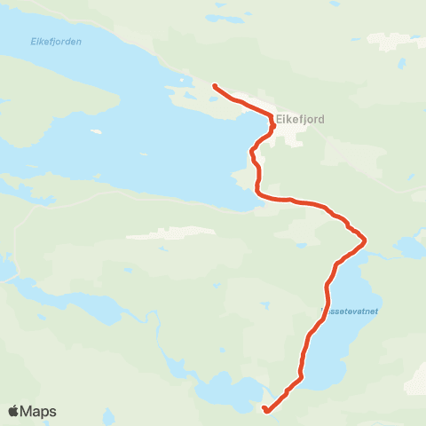Skyss Steindal-Eikefjord map