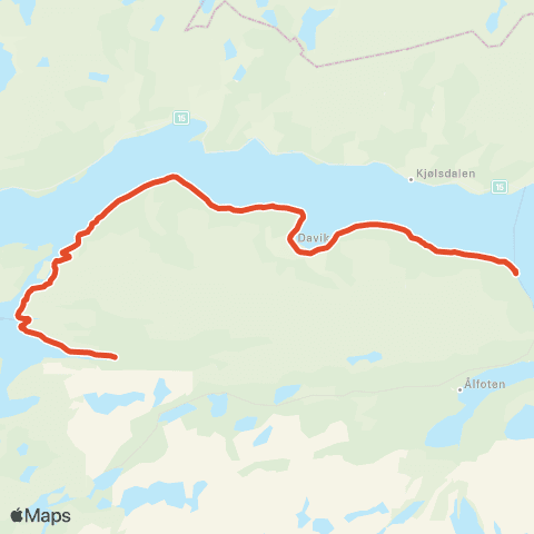 Skyss Bortnen-Davik-Ålfoten-Svelgen map