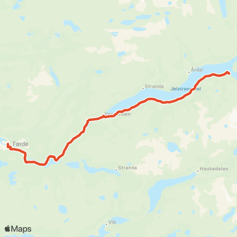 Skyss Førde-Vassenden-Sørsida map