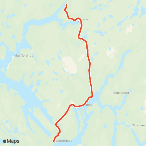 Skyss Førde - Oppedal - Knarvik - Bergen map