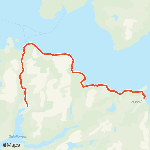 Skyss Oppedal-Rutledal-Nordgulen map