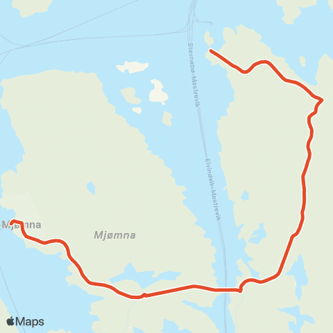 Skyss Mjømna-Skjerjehamn map