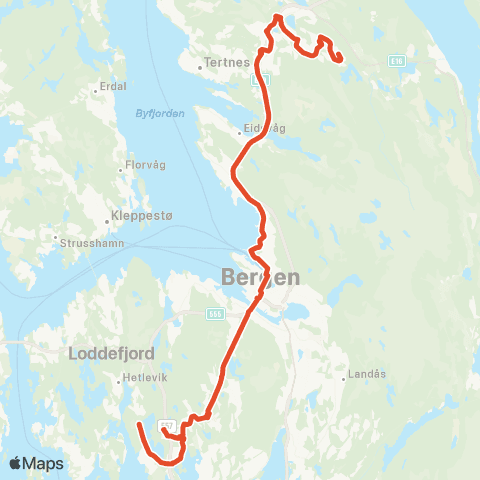 Skyss Flaktveit - Hesjaholtet map