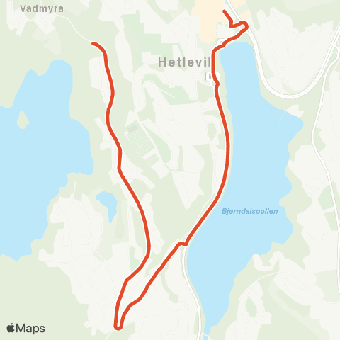 Skyss Hetlevikåsen - Loddefjord terminal map