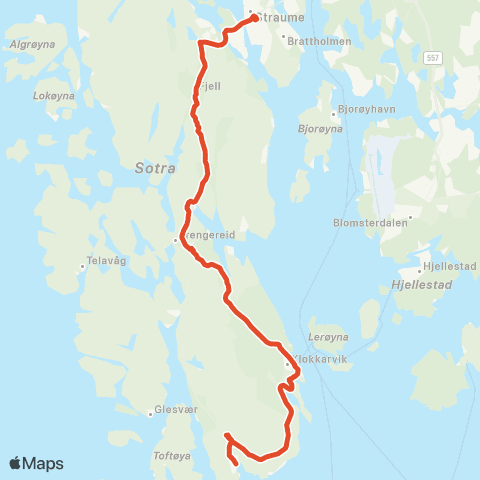 Skyss Forland - Skogsskiftet map