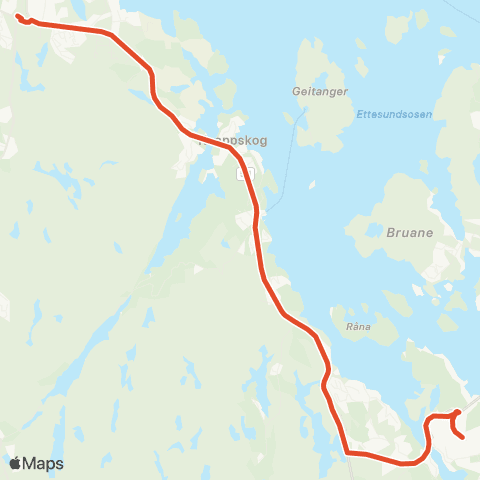 Skyss Morland / Fjæreide - Ågotnes map