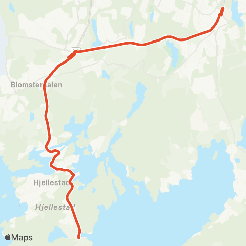 Skyss Milde - Hjellestad - Birkelandsskiftet map
