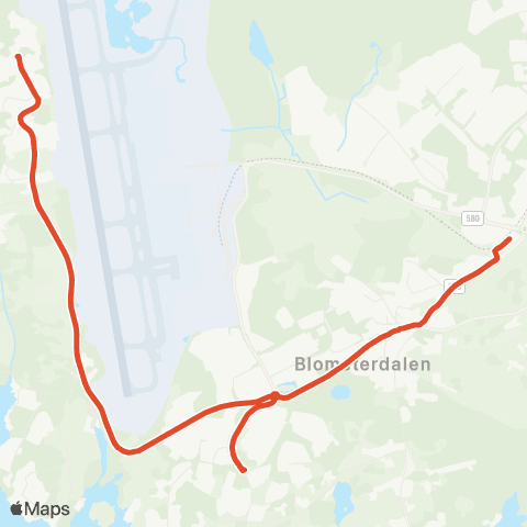 Skyss Flesland - Birkelandsskiftet map