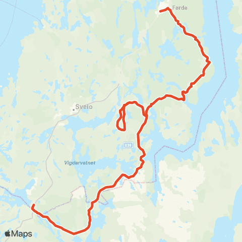 Skyss Ålfjorden map