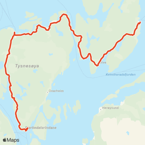 Skyss Gjermundshamn-Våge-Hodnanes map