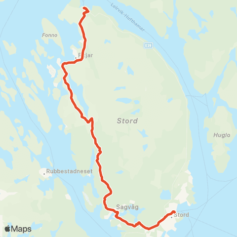 Skyss Leirvik-Litlabø-Fitjar map