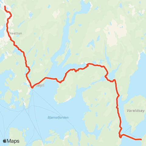 Skyss Bergen-Eikelandsosen-Gjermundshamn map