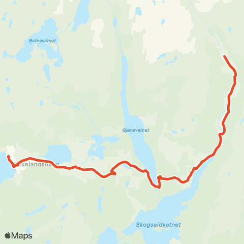Skyss Tveita-Gjon-Holdhus map
