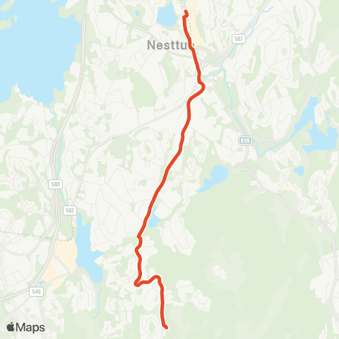 Skyss Smørås - Nesttun map