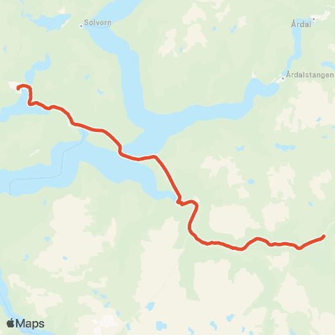 Skyss Sogndal-Lærdal-Flåm map