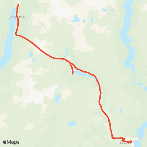 Skyss Fjærland-Selseng-Sogndal map