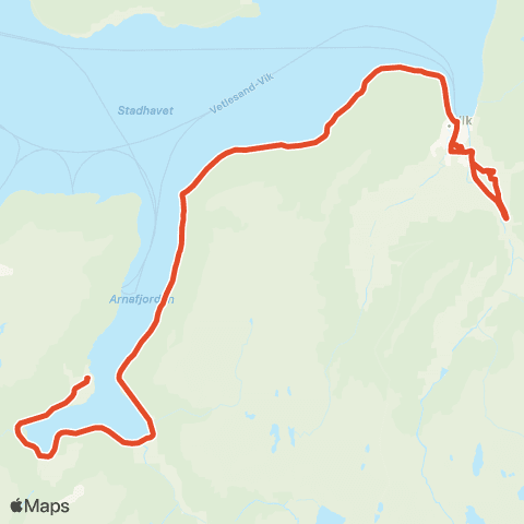Skyss Vik-Arnafjord map