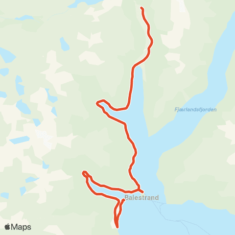 Skyss Balestrand-Dragsvik-Meel map