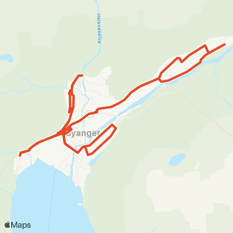Skyss Høyanger-Sandvika-Dale map