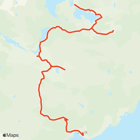 Skyss Lavik-Bruland-Sørestrand map
