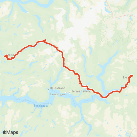 Skyss Førde-Skei-Sogndal-Ø.Årdal map