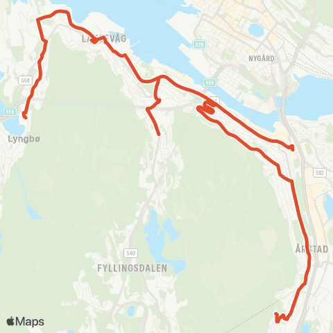 Skyss Laksevåg map