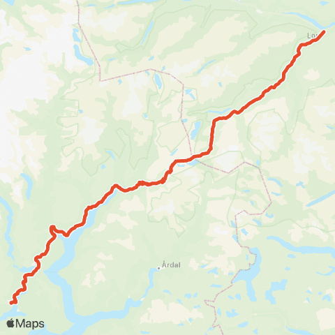 Skyss Fortun-Gaupne-Sogndal map