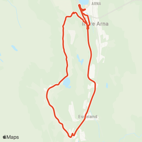 Skyss Arna stasjon - Tungeland - Lone map