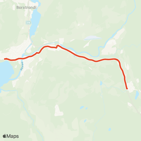 Skyss Voss - Dalsleitet - Bjørgemarki - Voss map
