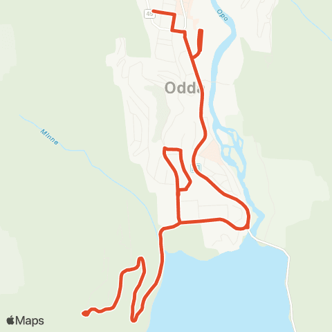 Skyss Eidesåsen - Toppen - Odda map
