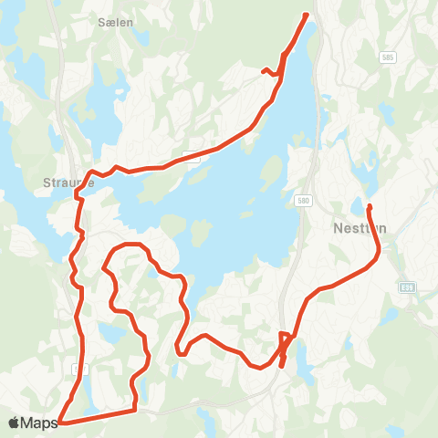 Skyss Skoleruter Fana-Os map