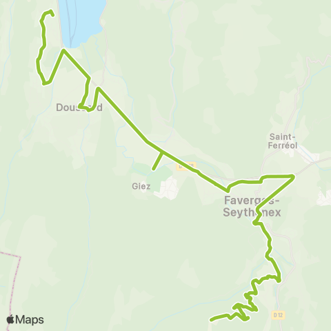 Navette des Sources du lac d'Annecy Le lac / La Sambuy map