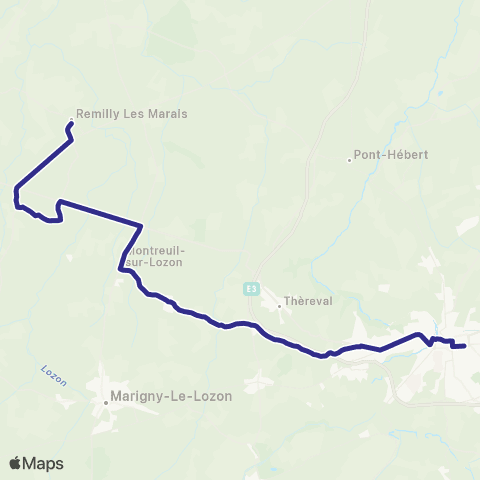 SLAM Scolaire Lozon - St-Lô map