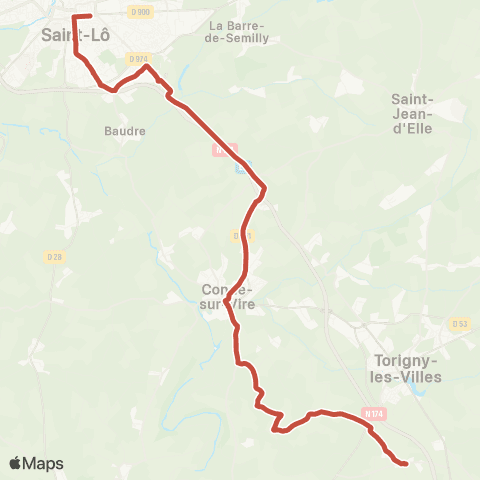 SLAM Scolaire Guilberville - St-Lô map