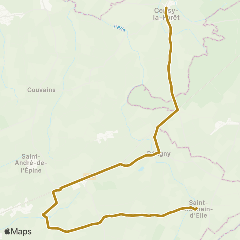 SLAM Scolaire Bérigny - Cerisy-la-Forêt map