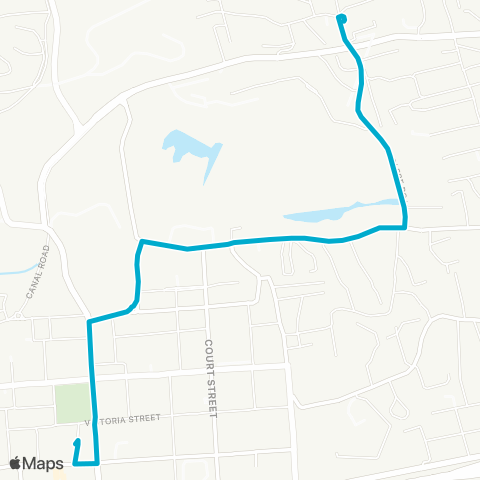 ShoreLink Pond Hill <-> Hamilton map