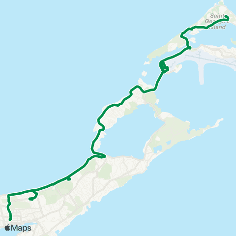 ShoreLink St. George's <-> Hamilton map