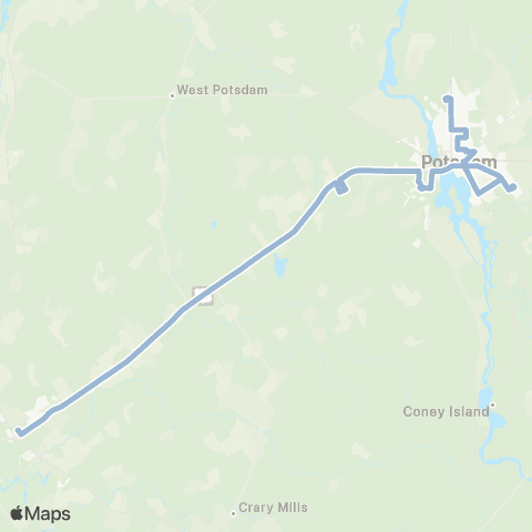 St. Lawrence County Public Transit Route 81 map