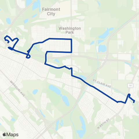 MetroBus Illinois Rosemont map