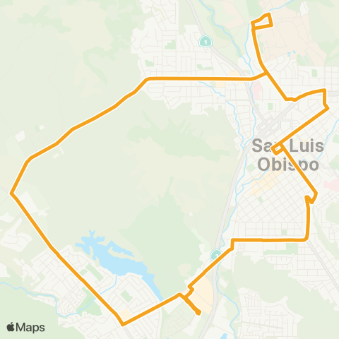 SLO Cal Poly / LOVR / Amtrak map