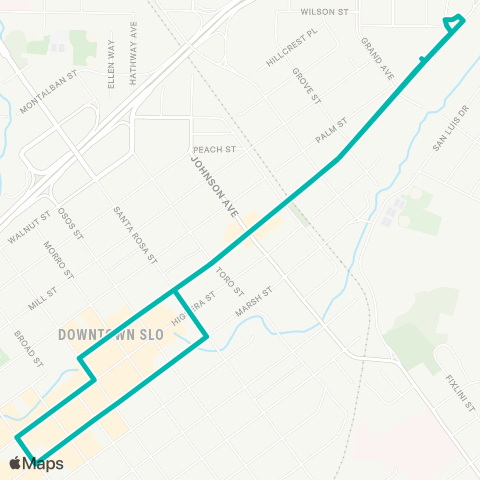 SLO Old SLO Trolley map