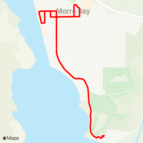 SLORTA Morro Bay Downtown Trolley map