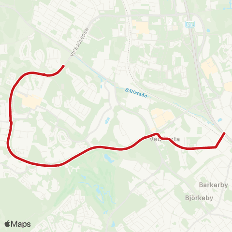 SL Busslinje map