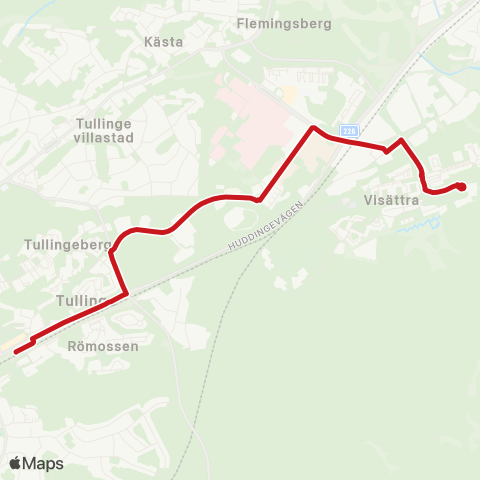 SL Busslinje map