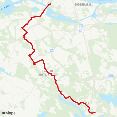 SL Busslinje map