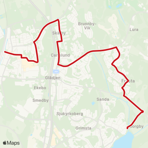 SL Busslinje map