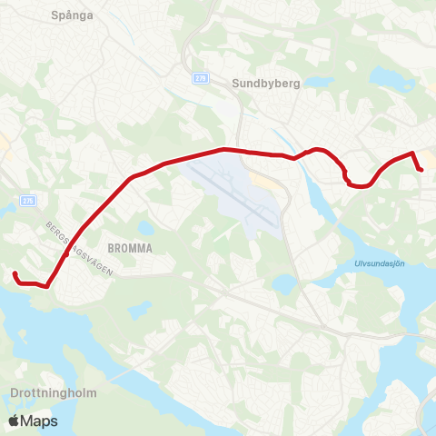 SL Busslinje map