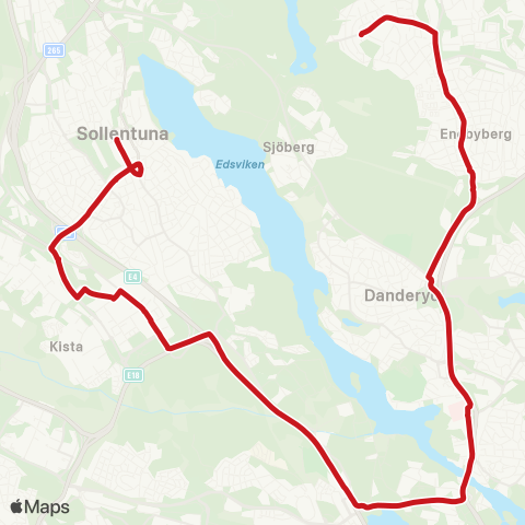 SL Busslinje map